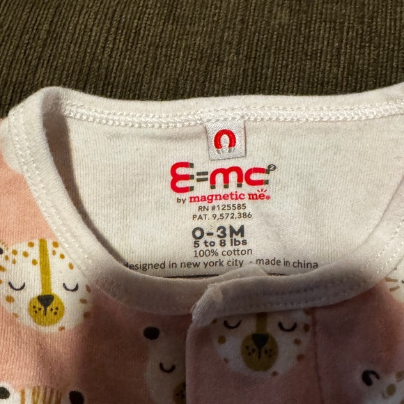 E=mc2 Magnetic Leopard Footie - Picture 2 of 6